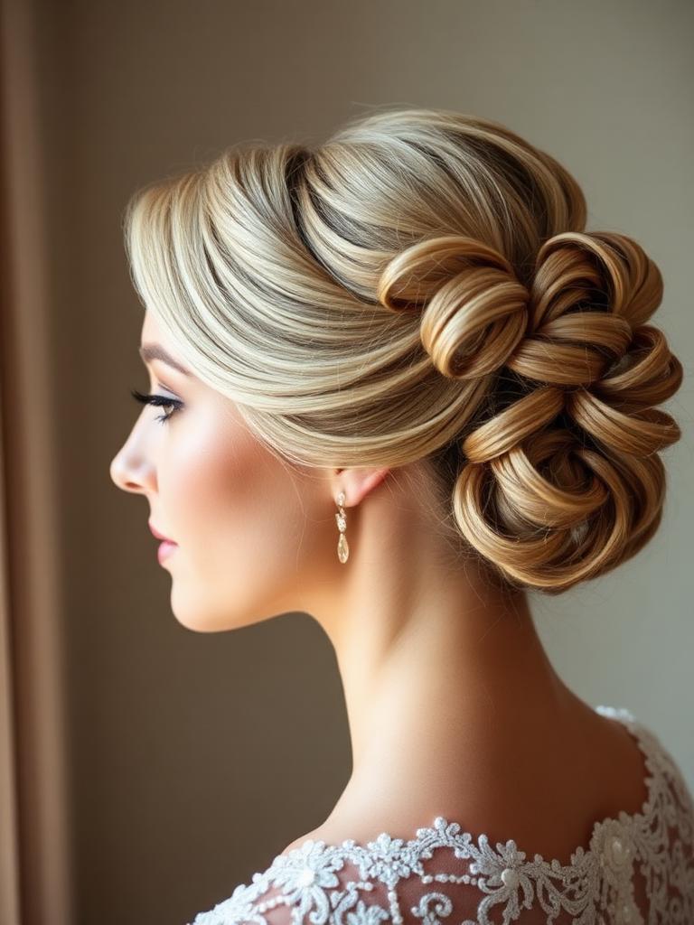 Penteado preso de noiva